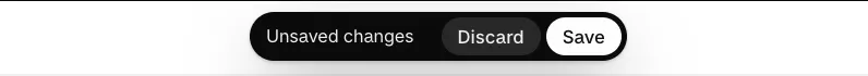 Shopify save bar with Discard and Save for unsaved Bulk Editor changes