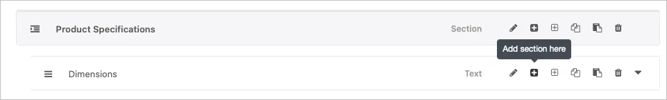 Sections: Adding a new section