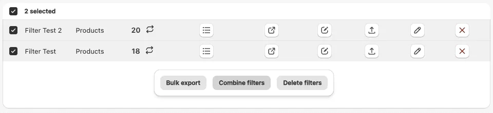 Filter usage: image
