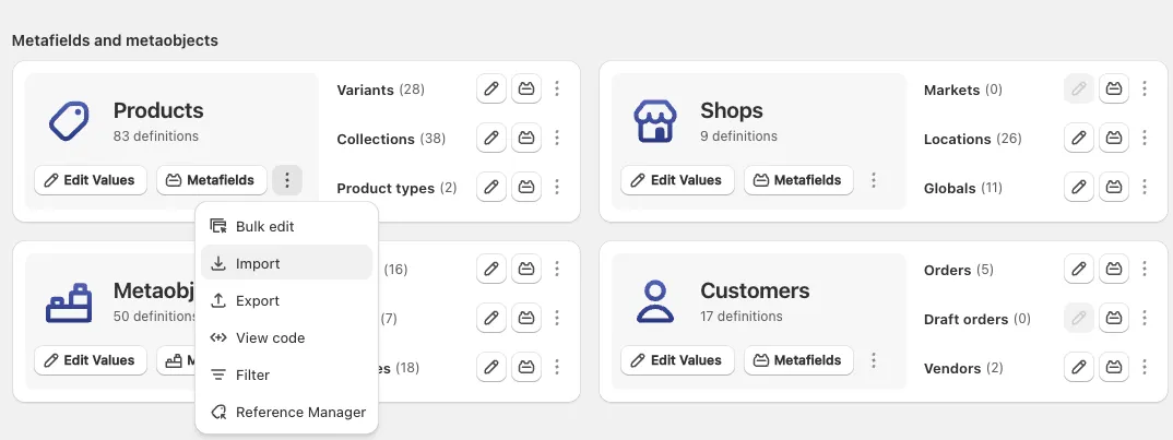 Schedule Imports in Accentuate Custom Fields: 3. Open the Import Option