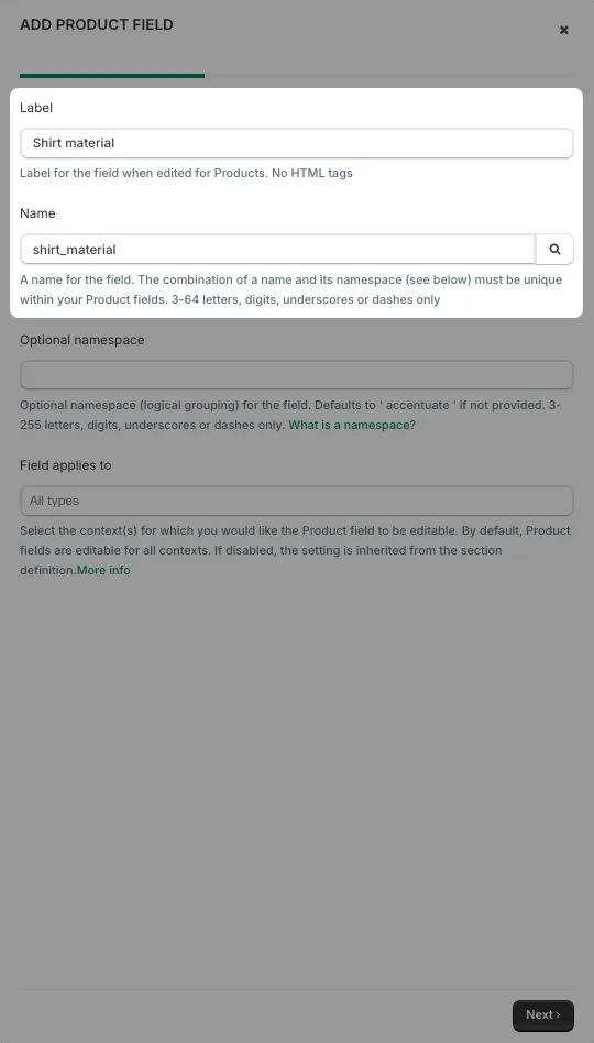 Label &amp; Namespace: What is a label in Metafields?