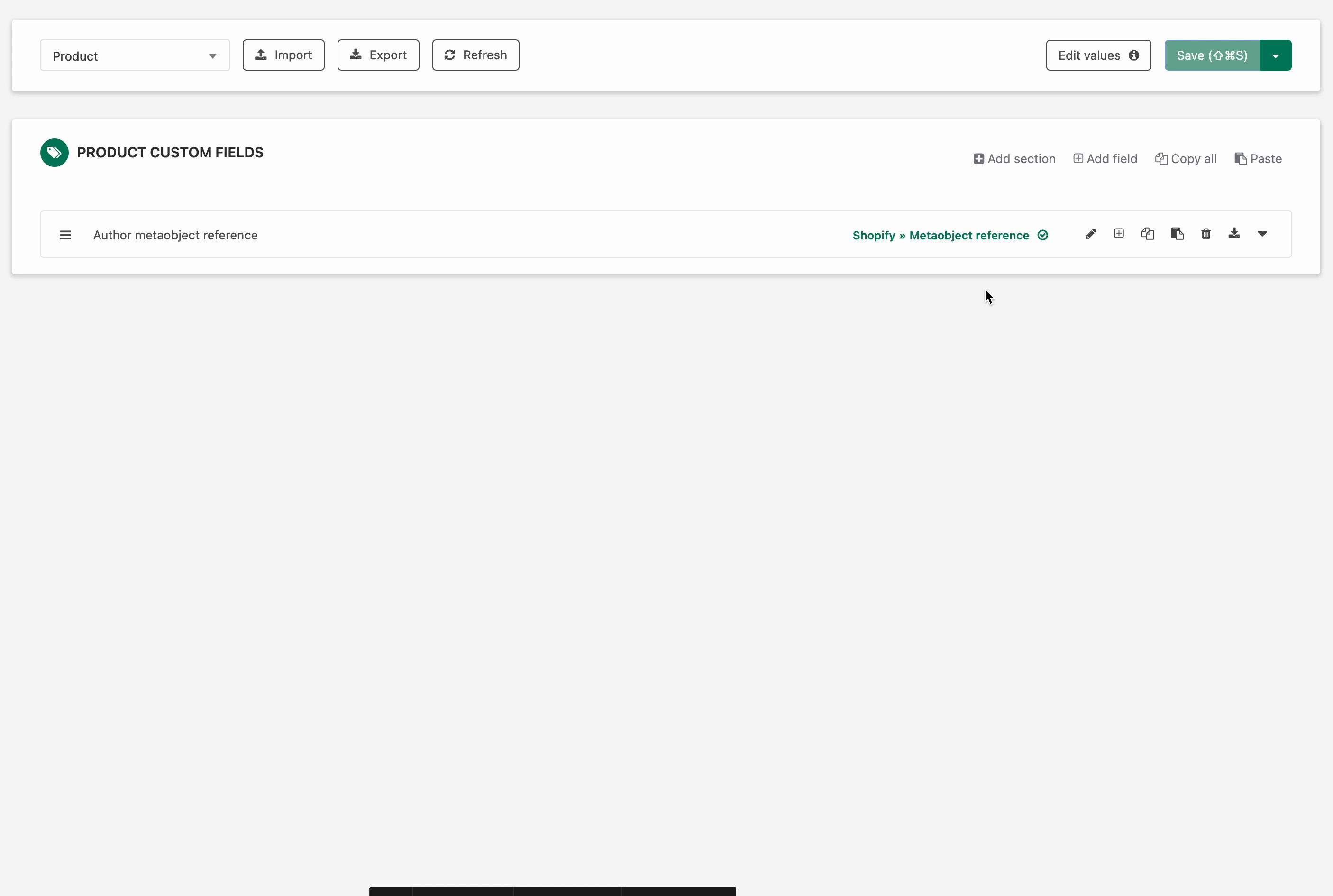 Displaying Metaobjects on your storefront: Adding a value