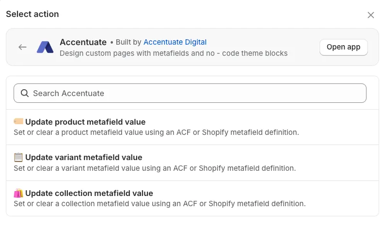 Select Flow action